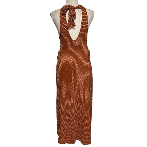 Free People Size M Frankie Dress Knit Brown Orange OB1395627 - Picture 4 of 8